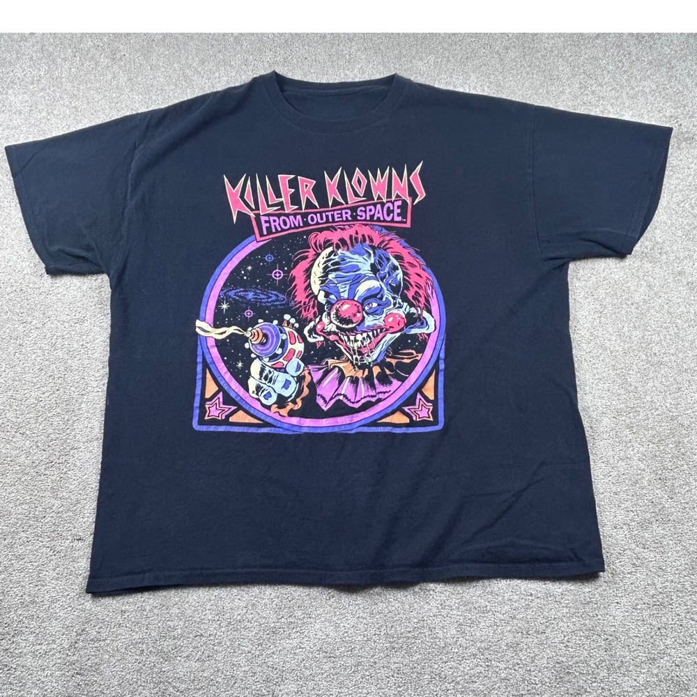 Killer Klowns From Outer Space Shirt Mens XL Black Goodie Two Sleeves Horror Tee